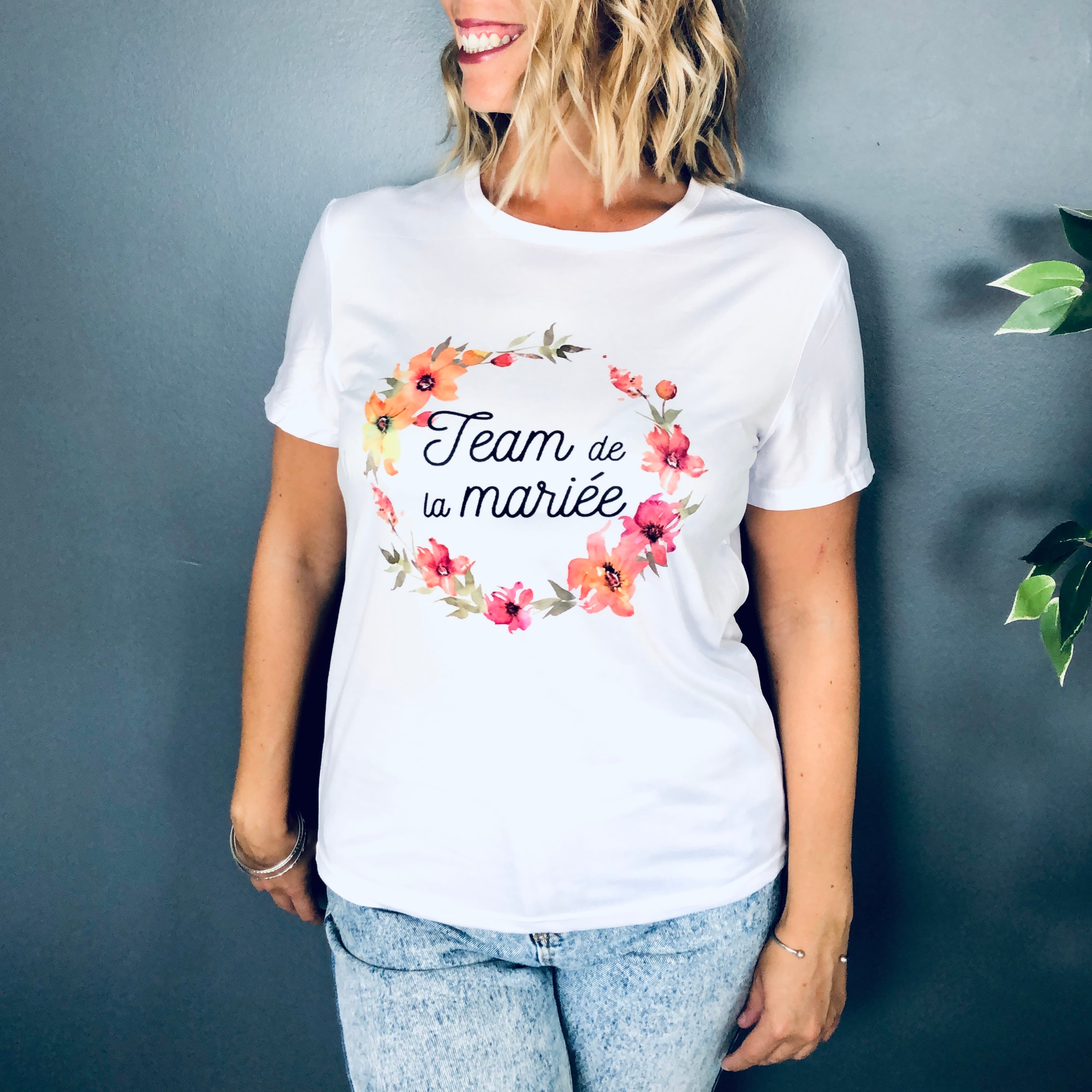 T shirt team de la online mariée